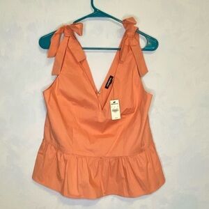 Express Orange Tank Bow Strap Top LIKE NEW!